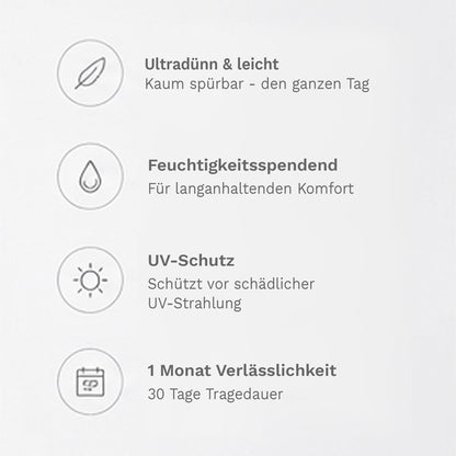 REHLEIN® PURE Sphärische Monatslinsen | 6er-Pack