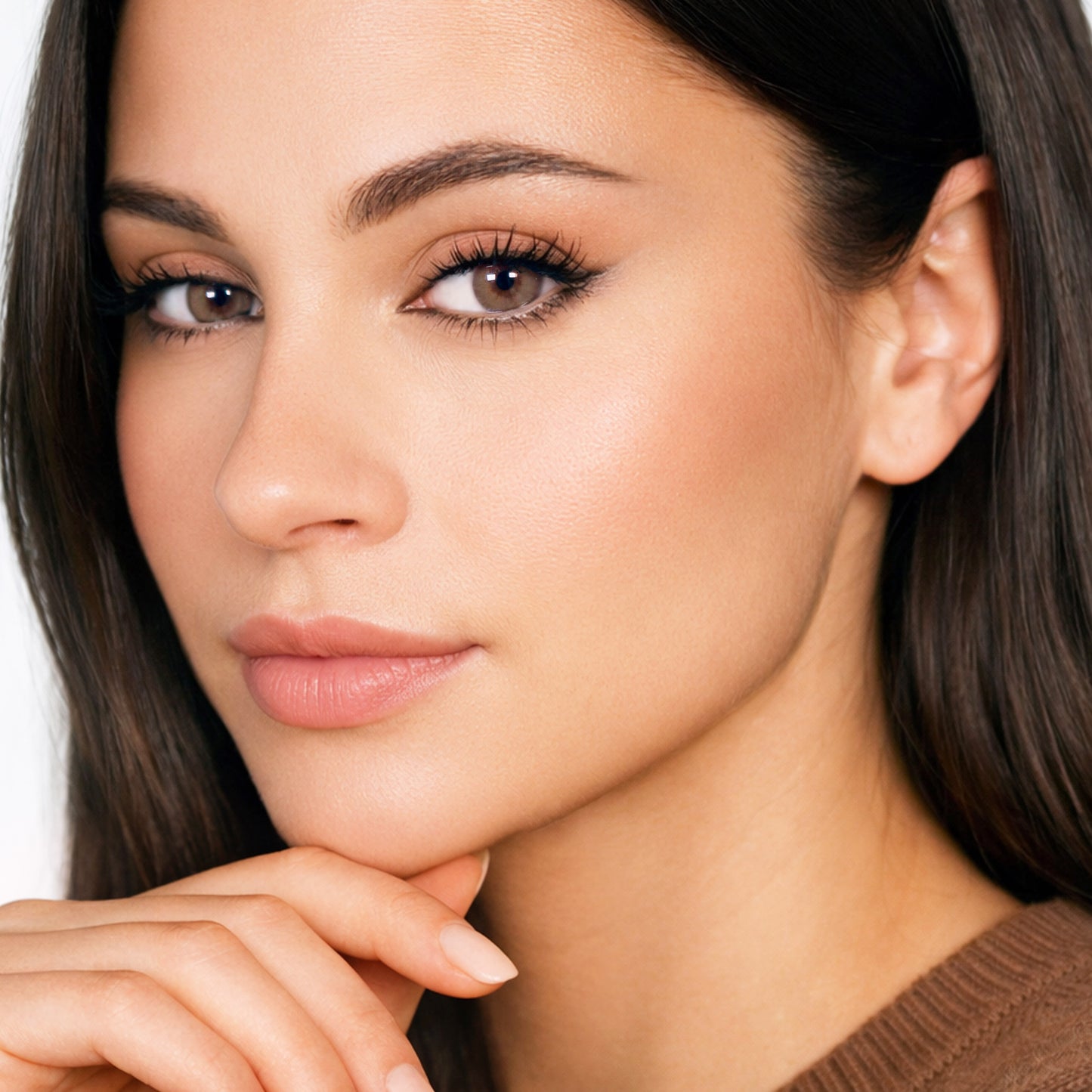 Rehlein farbige Kontaktlinsen in der Farbe Haselnuss - Portrait mit beiden Augen, natürlicher Look